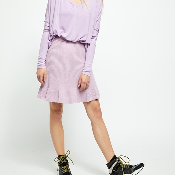 NWT FREE PEOPLE SOLID GOLD MINI SKIRT - Picture 3 of 5